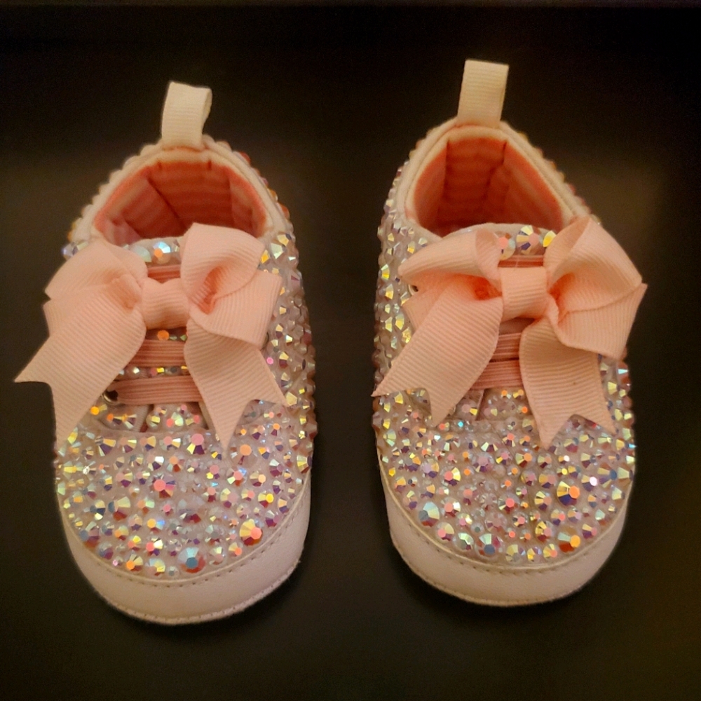 Rhinestone baby shoes